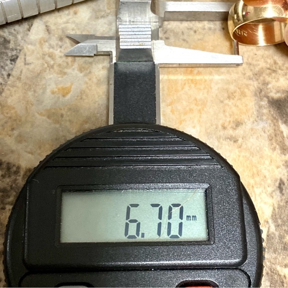 SOLID 14k YELLOW GOLD WIDE WEDDING BAND RING - Unisex Bridal Thumb Stacking Ring - Picture 7 of 15